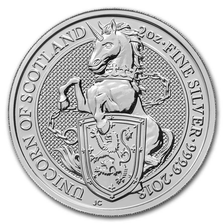 Silver Queen's Beasts Unicorn Coin 2018 - 2 oz